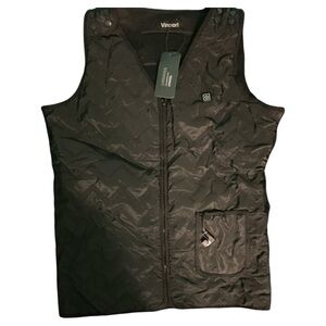 NWT Unisex Black Heated Winter Vest Medium Adjustable